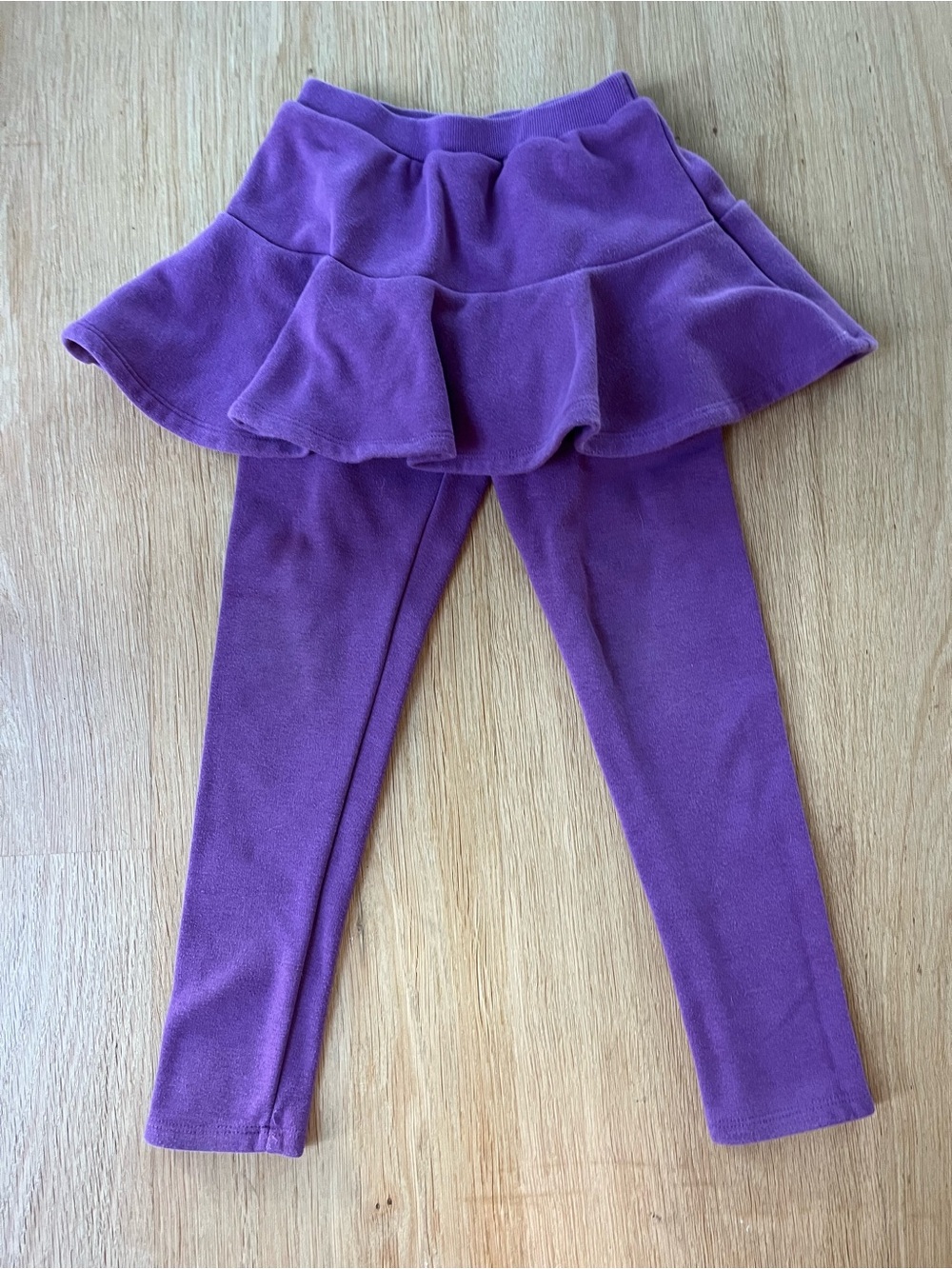 NWOT Girls Purple Skirted Thick Leggings